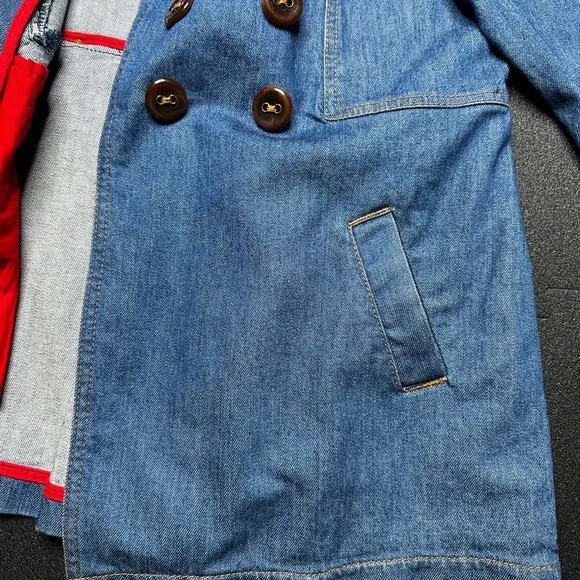 Pull&Bear Blue Double-Breasted Pea Coat - Picture 5 of 13